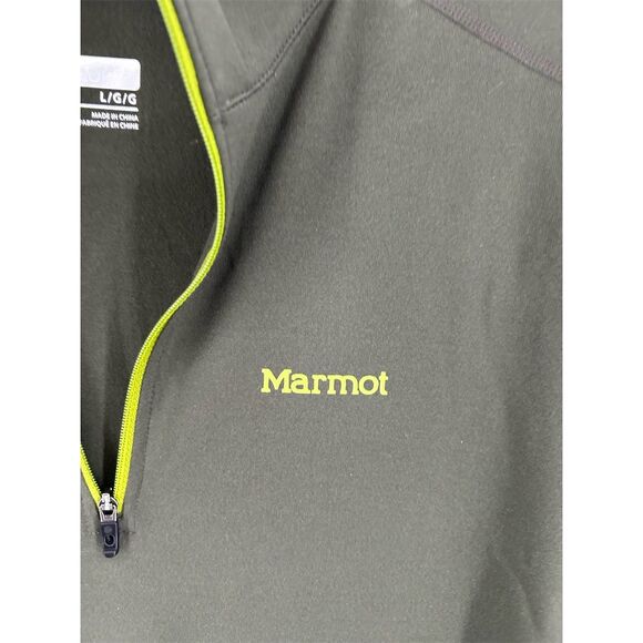 Marmot Men's Green Fleece 1/2 Zip Pullover Top Sweatshirt Size L - Picture 3 of 10